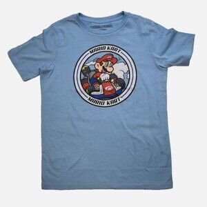 Mario Kart Youth Boys Mario Kart Light Blue Shirt New Small (6/7)